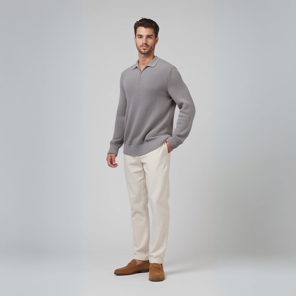 Giovanni | Raffinert genser med demi-glidelås