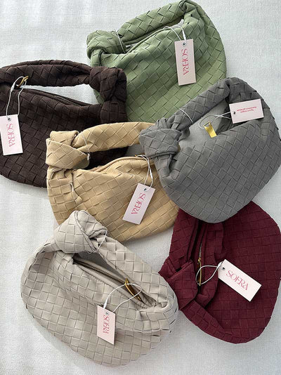 Anne | Mini-veske i vevd semsket skinn