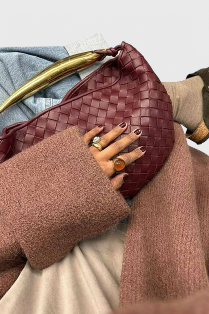 Billi | Vevd Gerda-veske med gullhåndtak