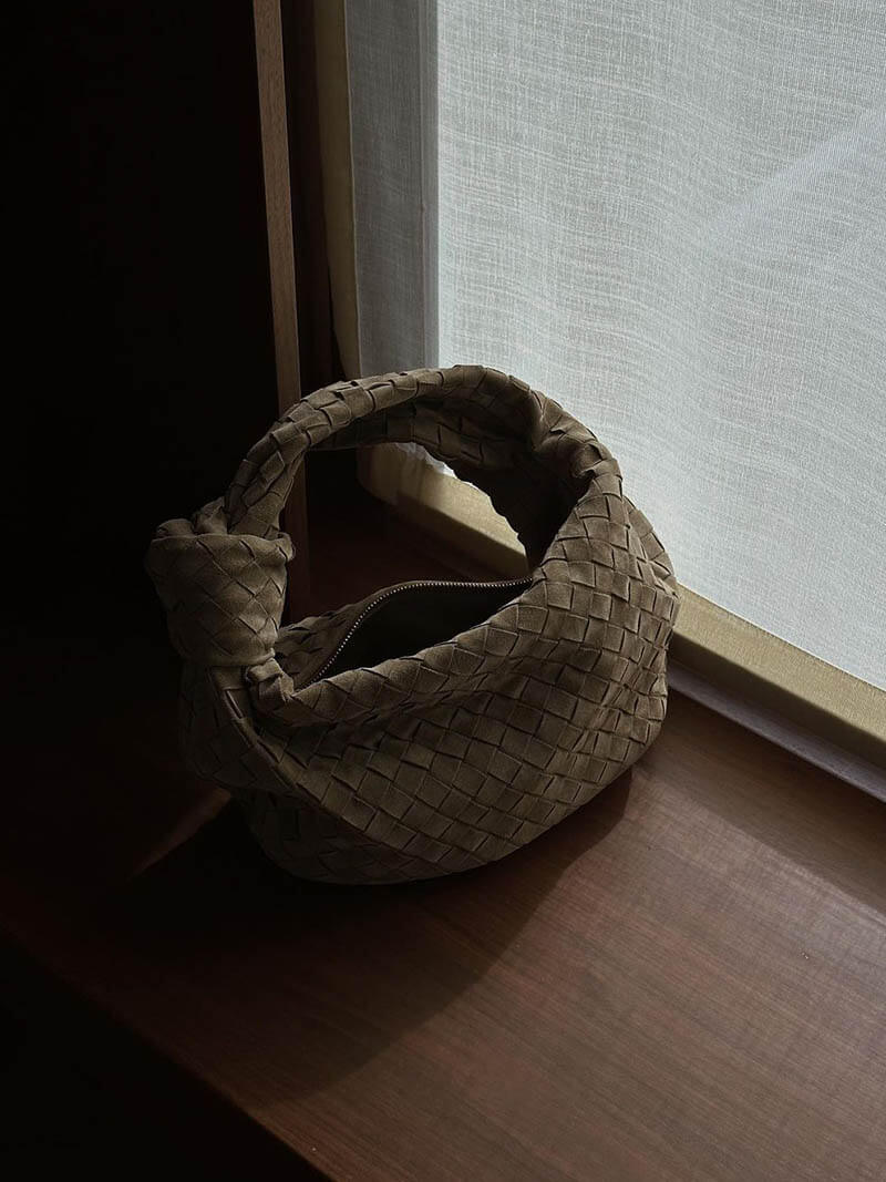 Anne | Mini-veske i vevd semsket skinn