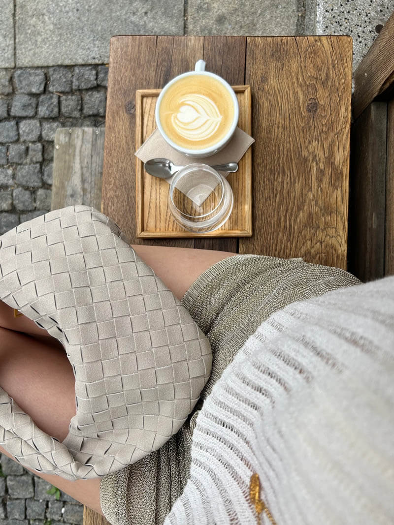 Anne | Mini-veske i vevd semsket skinn