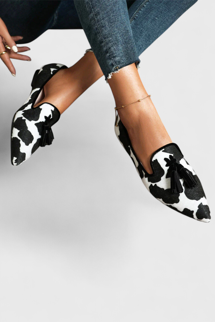 Ferr | Elegante loafers med spiss tå og to-farget design