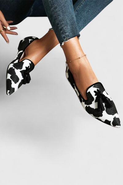 Ferr | Elegante loafers med spiss tå og to-farget design