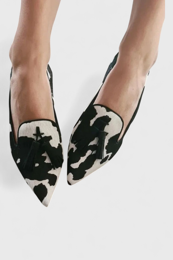 Ferr | Elegante loafers med spiss tå og to-farget design