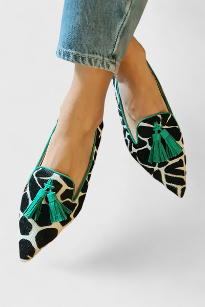 Ferr | Elegante loafers med spiss tå og to-farget design