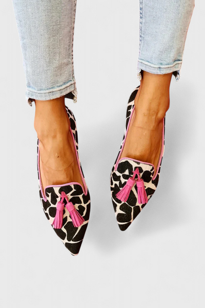 Ferr | Elegante loafers med spiss tå og to-farget design