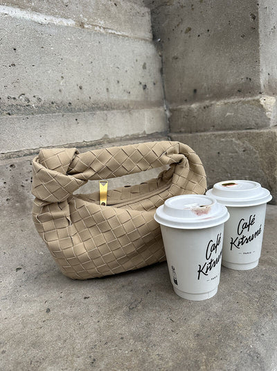 Anne | Mini-veske i vevd semsket skinn